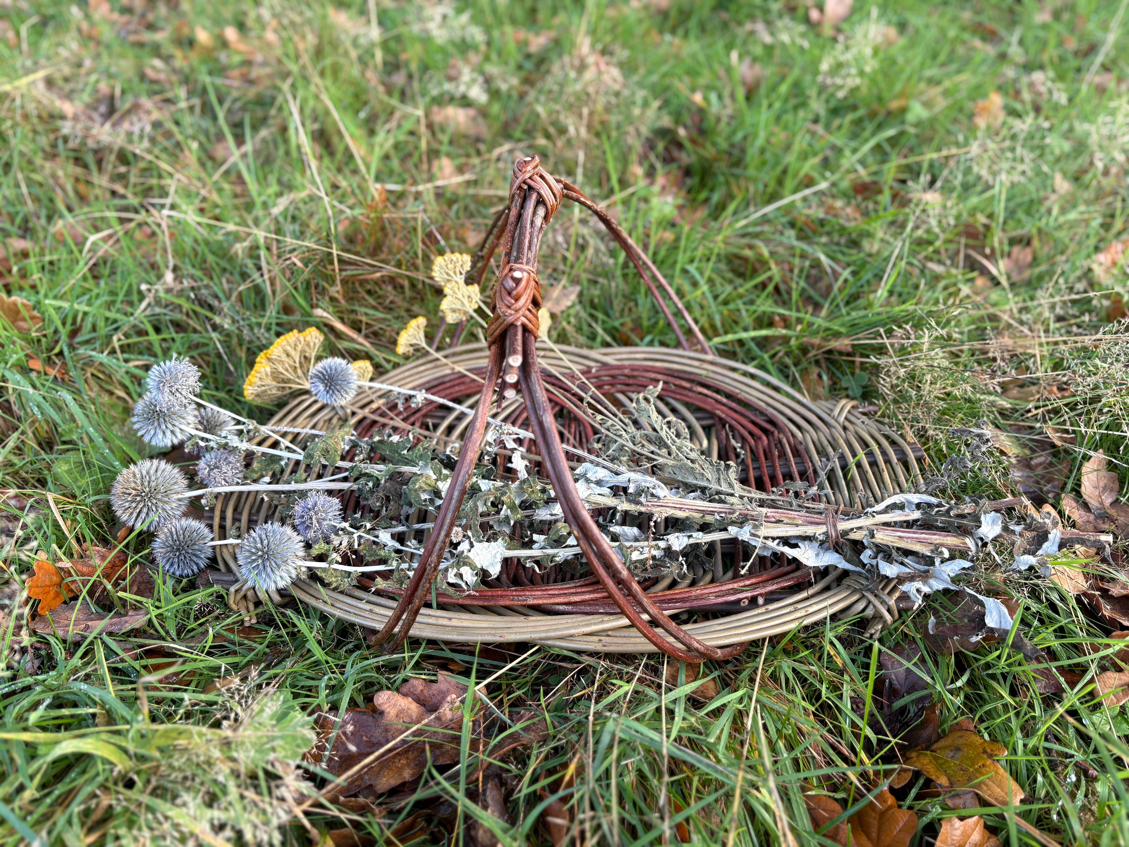 Zarzo flower gathering trug